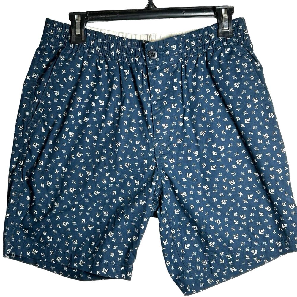 Dockers Men's Anchor Chino Shorts Navy Blue - Elastic Waist - Size‎ Small